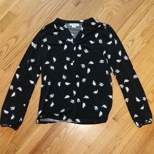 Liz Claiborne black and white blouse